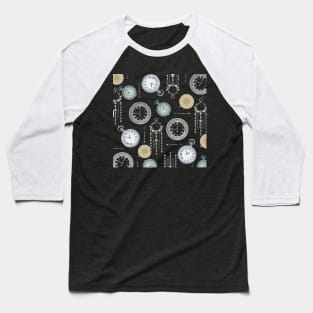 vintage clock pattern Baseball T-Shirt